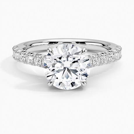 Platinum Sienna Half Coverage Hidden Accents Diamond Ring (1/2 ct. tw.)
