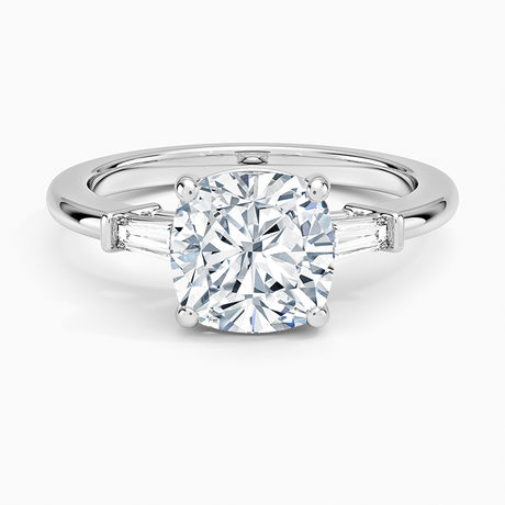 Platinum Symphony Tapered Baguette Three Stone Diamond Ring (1/5 ct. tw.)