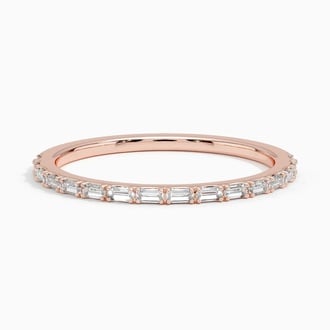 Delicate Gemma Baguette Diamond Ring (1/6 ct. tw.) in 14K Rose Gold