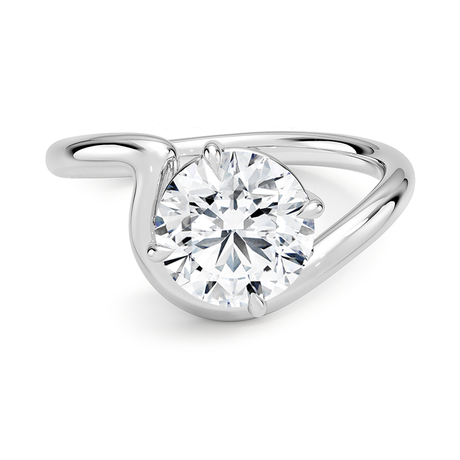 Platinum Aire Solitaire Ring