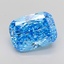 4.75 Ct. Fancy Vivid Blue Cushion Lab Grown Diamond