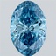 5.17 Ct. Fancy Vivid Blue Oval Lab Grown Diamond