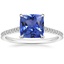 18K White Gold Lissome Three-Quarter Coverage Diamond Ring, smalltop view
