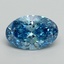 5.21 Ct. Fancy Vivid Blue Oval Lab Grown Diamond
