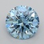 1.58 Ct. Fancy Vivid  Blue Round Lab Grown Diamond