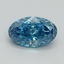 0.71 Ct. Fancy Vivid Blue Oval Lab Grown Diamond
