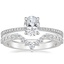 18K White Gold Luxe Everly Diamond Ring (1/3 ct. tw.) with Luxe Lunette Diamond Ring (1/3 ct. tw.)