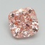 4.01 Ct. Fancy Vivid Pink Cushion Lab Grown Diamond