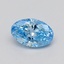 0.35 Ct. Fancy Vivid  Blue Oval Lab Grown Diamond