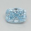 1.01 Ct. Fancy Vivid Blue Cushion Lab Grown Diamond