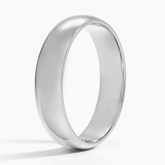 Fairmined Comfort Fit 5mm Wedding Ring in 18K White Gold