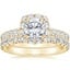18K Yellow Gold Luxe Sienna Halo Diamond Bridal Set (1 3/8 ct. tw.)