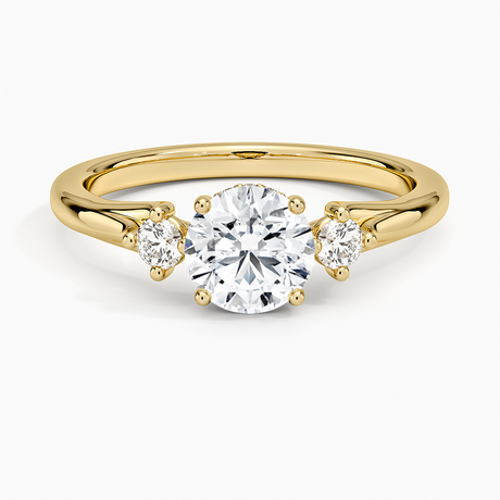Floating Stone Diamond Engagement Ring