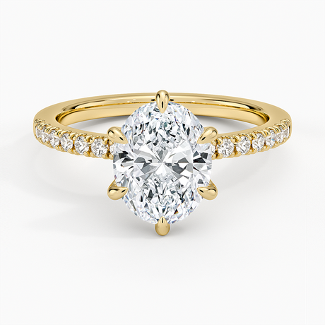 18K Yellow Gold Bliss Six-Prong Diamond Ring (1/6 ct. tw.)