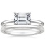 Platinum Horizontal Petite Comfort Fit Ring with Petite Comfort Fit Wedding Ring