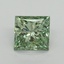 2.13 Ct. Fancy Vivid Green Princess Lab Grown Diamond