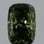 1.47 Ct. Fancy Vivid Green Cushion Lab Grown Diamond