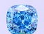 3.01 Ct. Fancy Vivid Blue Cushion Lab Grown Diamond