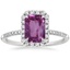 Platinum Cambria Halo Diamond Ring, smalltop view