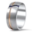 Two Tone Curved Sapphire Horizon Ring, smallside view