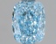 1.06 Ct. Fancy Vivid Blue Cushion Lab Grown Diamond