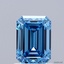 1.17 Ct. Fancy Vivid Blue Emerald Lab Grown Diamond