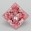 4.24 Ct. Fancy Vivid Pink Princess Lab Grown Diamond