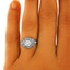 The Magdaline Ring, smalltop view on a hand