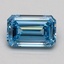 1.00 Ct. Fancy Intense Blue Emerald Lab Grown Diamond