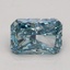 1.43 Ct. Fancy Vivid Green Blue Radiant Lab Grown Diamond
