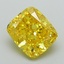 3.05 Ct. Fancy Vivid Yellow Cushion Lab Grown Diamond