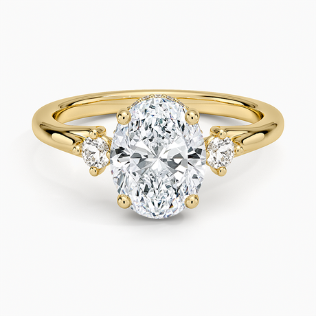 Floating Stone Diamond Engagement Ring