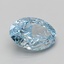 4.10 Ct. Fancy Vivid Blue Oval Lab Grown Diamond