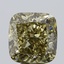 7.51 Ct. Fancy Greyish Yellow Cushion Lab Grown Diamond