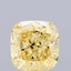 2.09 Ct. Fancy Intense Yellow Cushion Lab Grown Diamond