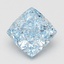 1.60 Ct. Fancy Vivid Blue Cushion Lab Grown Diamond