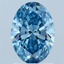 1.40 Ct. Fancy Vivid Blue Oval Lab Grown Diamond