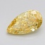 0.87 Ct. Fancy Vivid Yellow Pear Lab Grown Diamond