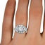The Egeria Ring, smallzoomed in top view on a hand