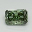 3.21 Ct. Fancy Vivid Pacific Green Radiant Lab Grown Diamond