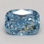 2.09 Ct. Fancy Vivid Blue Cushion Lab Grown Diamond
