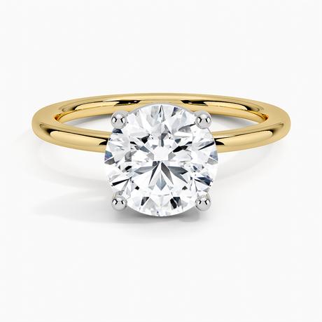 Platinum Mixed Metal Perfect Fit Solitaire Ring