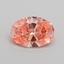 0.90 Ct. Fancy Vivid Pink Oval Lab Grown Diamond