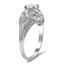 The Sara Ring, smalltop view on a hand