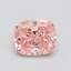 1.00 Ct. Fancy Vivid Pink Cushion Lab Grown Diamond