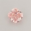 0.42 Ct. Fancy Vivid Pink Cushion Lab Grown Diamond