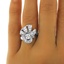 The Gretchen Ring, smallzoomed in top view on a hand