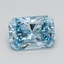 0.71 Ct. Fancy Vivid Blue Radiant Lab Grown Diamond