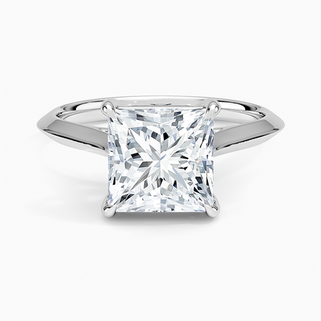 18K White Gold Piper Knife Edge Solitaire Ring