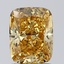 1.34 Ct. Fancy Vivid Yellow Cushion Lab Grown Diamond